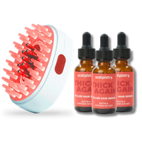 Hair Regrowth Therapy Comb + 3 Growth-Boosting Serums